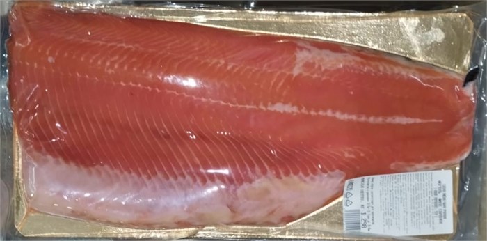 Форель филе соленое с кожей (мороженое), TRIM B, 1,2-1,7кг 1006